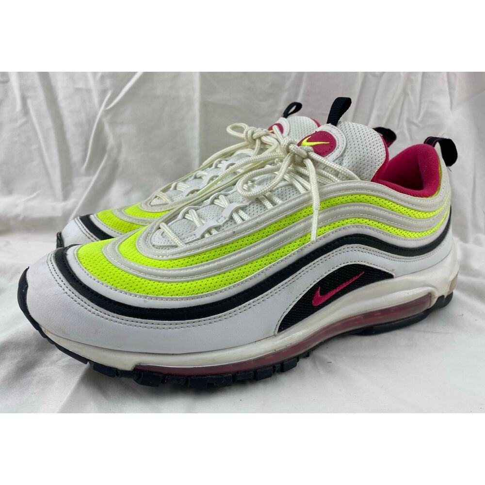 Nike Air Max 97 White Black Volt Rush Pink athletic shoes sneakers CI9871-100 12
